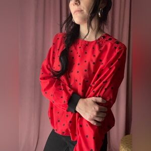 Vintage Polka Dot Blouse